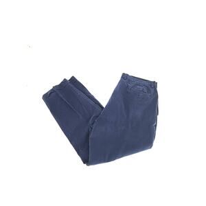 IZOD Men Chino Double Pleated Classic Navy Blue Business Casual Pants Sz 38x32